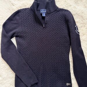 B/Vertigo Women's Navy 1/4 Zip Sweater